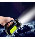 Super Bright LED Spotlight 2 Modes USB Rechargeable Searchlight Flashlight Work Light Waterproof Camping Hunting - A