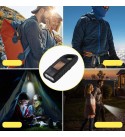 2 PCS Army Green Portable LED Flashlight Hand Crank Dynamo Torch Professional Solar Power Tent Light Lantern for Outdoor Camping