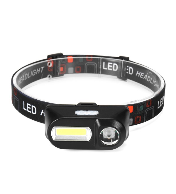 4-Modes COB Sensing Induction LED Headlamp USB Rechargeable Bike Light Night Fishing Headlight Sensor Camping Work Light - Type 