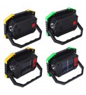 AA/Solar Battery COB 750LM Rechargeable Waterproof LED Portable Spotlight Work Light for Outdoor Camping Fishing - .A  Yellow