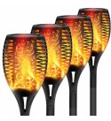 33LEDs 56CM Height Waterproof Solar Fire Torch Light Flickering Flame Lamp Outdoor Landscape Garden Lighting