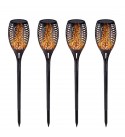 33LEDs 56CM Height Waterproof Solar Fire Torch Light Flickering Flame Lamp Outdoor Landscape Garden Lighting