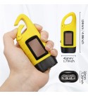 2Pcs Yellow Hand Crank Flashlight Solar Powered Emergency Torch Rechargeable Dynamo with Quick Snap Clip for Kids Hurricane Stor