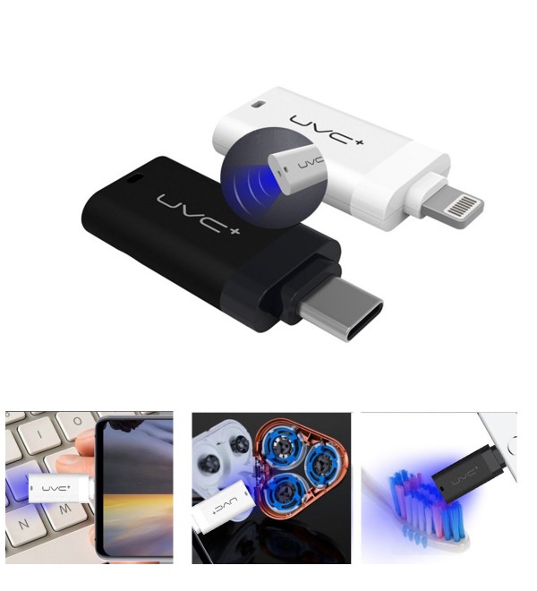 Outdoor Travel Mini Instant Phone Sterilizer Portable UVC Disinfection Lamp For Android Type-C / Lightning - IOS