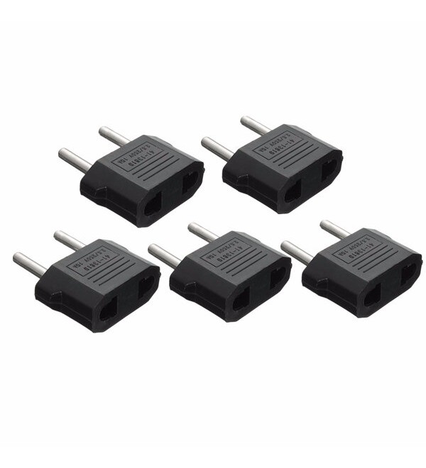 5x USA America To EU Europe Power Plug Travel Charger Adapter Converter