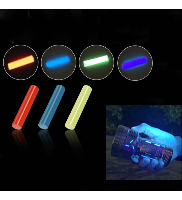 8pcs Luminous Tube Self-luminous Gadgets Strip 2*12mm 1.5*6mm Glow Gadgets For Astrolux MF01X WP4 Lumintop Flashlight EDC Tools 