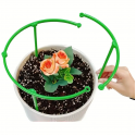 3pcs 12pcs Plant Support Plant Stakes, Half Round Plant Support Ring Plastic Plant Cage Holder Flower Pot Climbing Trellis For Small Plant Flower Vegetable, Indoor Plants