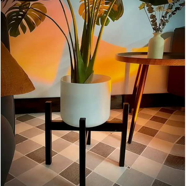 1pc, Telescopic Cross Wrought Iron Flower Stand, Garden Flower Plants Supplies, Garden Balcony Gardening Beauty Planting Supplies, Planters & Container Accessories