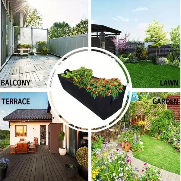 1pc, Thick Fabric Raised Garden Bed For Indoor And Outdoor Growing: Grow Your Own Vegetables At Home. 10 Gallons, Creative Pots, Super Beautiful Flower Pot, Indoor Outdoor Home Decor Garden Patio