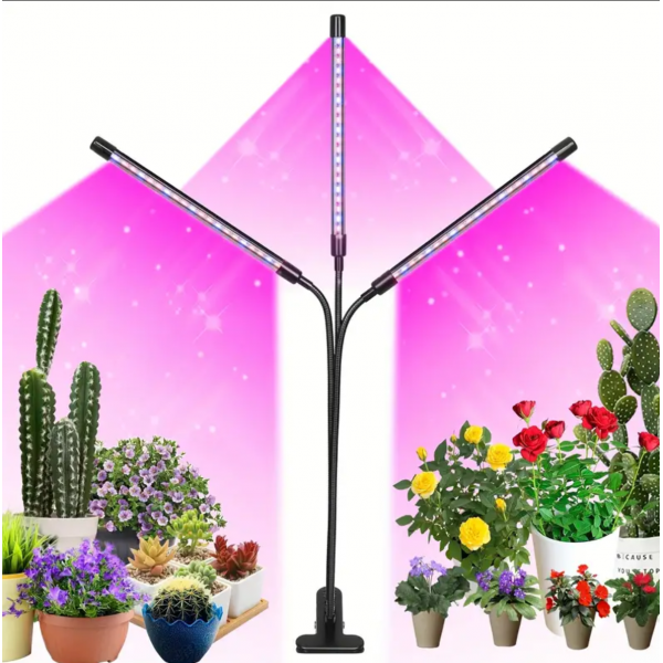 1pc Grow Light, 40W Grow Lights For Indoor Plants, 10 Dimmable Level Full Spectrum Plant Light, With 3/9/12H Timer, Auto-Timing Turn/Off, Adjustable Gooseneck, 3 Switch Modes
