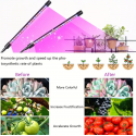 1pc Grow Light, 40W Grow Lights For Indoor Plants, 10 Dimmable Level Full Spectrum Plant Light, With 3/9/12H Timer, Auto-Timing Turn/Off, Adjustable Gooseneck, 3 Switch Modes