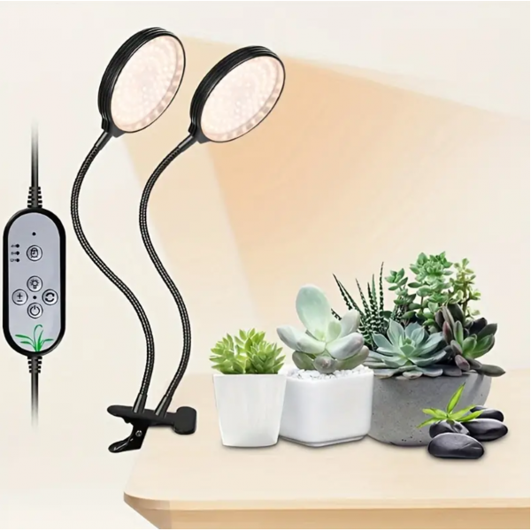 1pc LED Plant Grow Lights (Sunlike Full Spectrum) With Timer Auto On/Off 4/8/12H Waterproof Grow Lamp For Indoor Plants, 5 Dimmable Levels, Adjustable Gooseneck