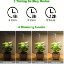 1pc,  Grow Lights For Indoor Plants ,Grow Healthy Indoor Plants USB Angel Ring LED Full Spectrum Plant Light , Diameter 3.5in/9cm,Height Adjustable 4 Dimmable Brightness, 4/8/12H On/Off Timer,Timed DimmingI ,Ideal For Small Plants